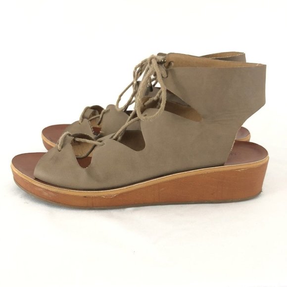 Lucky Brand Womens Shoes Hessina Gladiator Sandal Brown Lace Up Size 9 - Picture 4 of 7